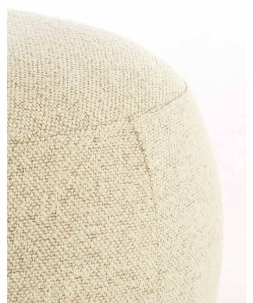 Sitzpuff Zenica Weiß - Holzwerkstoff - Massivholz - 41 x 38 x 53 cm