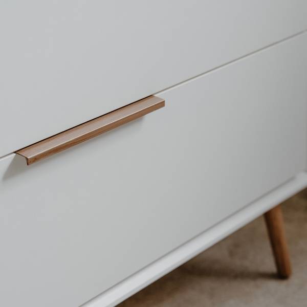 Buffet ARONA Marron - Blanc - Bois manufacturé - 38 x 185 x 90 cm