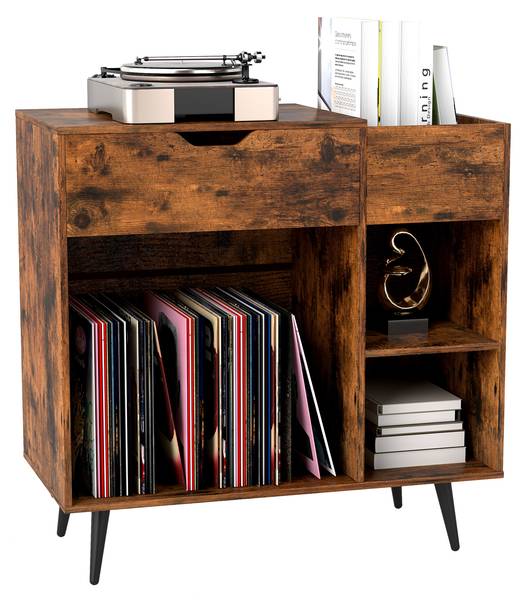 Plattenspielerständer VH34366PQ-ORDE Braun - Holzwerkstoff - 40 x 79 x 80 cm