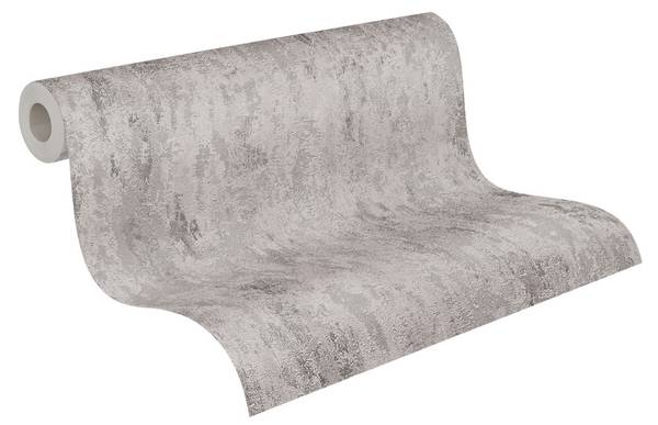 Vliestapete 2125 einfarbig Struktur Grau - Silber - Fleece - 53 x 1005 x 1 cm