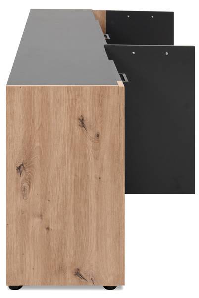 Sideboard LUMA Grau - Holzwerkstoff - 35 x 61 x 198 cm