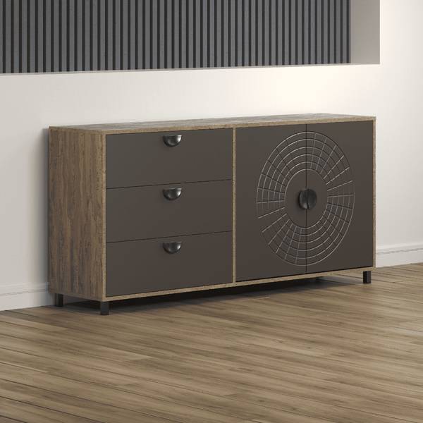 Sideboard FUSION Braun - Holzwerkstoff - 42 x 86 x 176 cm