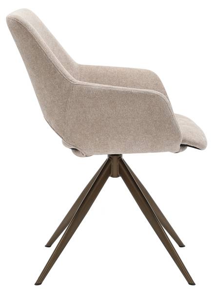 Esszimmerstuhl DAISY Beige - Textil - 61 x 82 x 60 cm