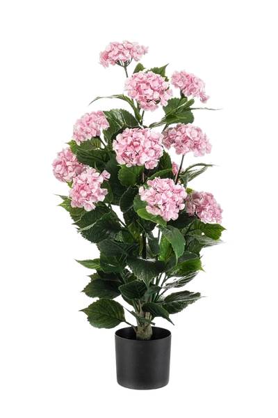 Künstliche Hortensie Gloria Pink - Kunststoff - 25 x 90 x 25 cm