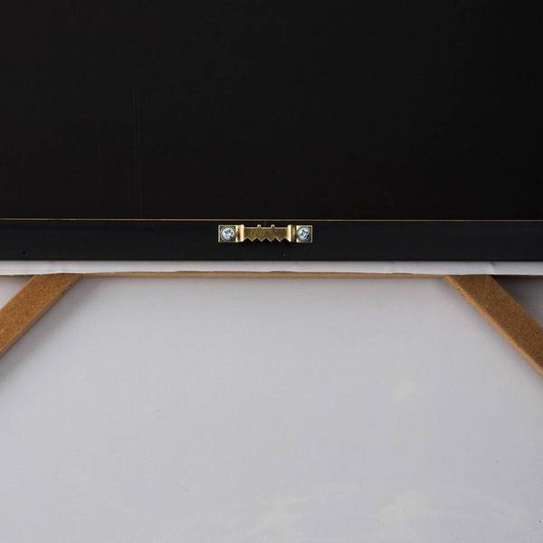 gerahmte bedruckte Leinwand LUPITA Schwarz - Holzwerkstoff - 3 x 78 x 58 cm