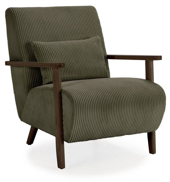 Sessel BONNIE Grün - Walnuss