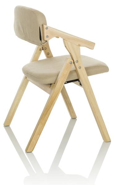 Klappstuhl SCANDIO Beige - Strukturstoff - Polyester - Webstoff - 53 x 79 x 55 cm
