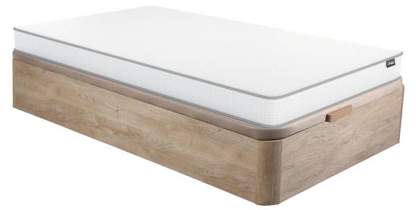 Matratzen-Bettgestell-Set ASTYANAX II Beige - Textil - 90 x 30 x 190 cm