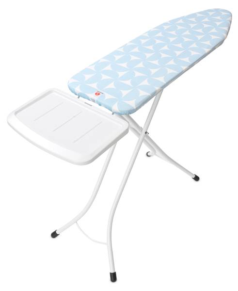 Bügelbrett B Blau - Strukturstoff - 46 x 163-96 x 8 cm