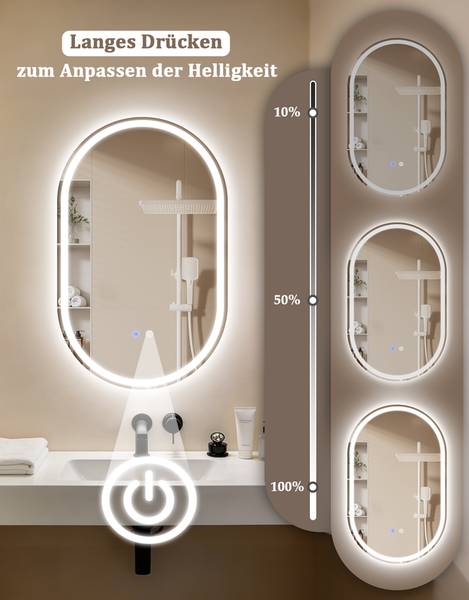 Miroir mural kiop Profondeur : 50 cm
