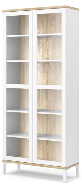 Vitrine Lisanne Weiß - Holzwerkstoff - 36 x 203 x 89 cm