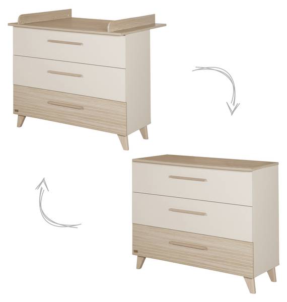 Babyzimmers-Set Sidney 2-teilig Beige - Holzwerkstoff