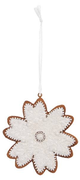 Weihnachtsanhänger Schneeflocke CH665356 Weiß - Kunststoff - 1 x 10 x 9 cm