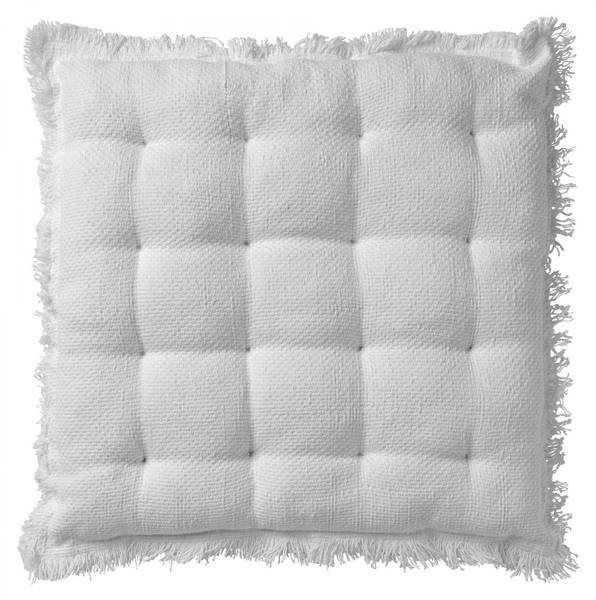 BURTO - Stuhlkissen Baumwolle mit stone- Weiß