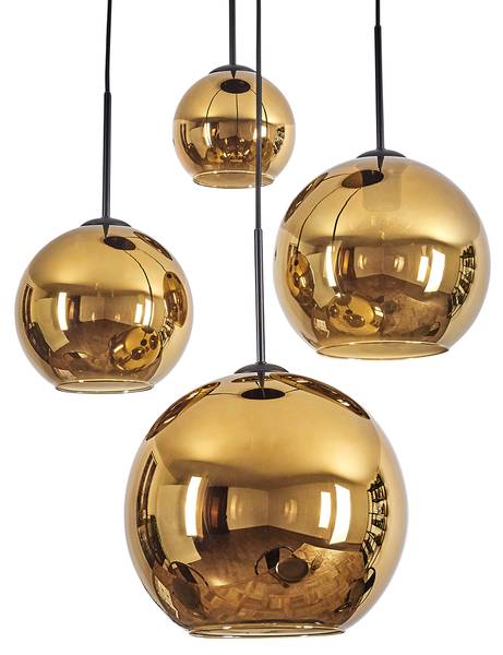 Pendelleuchte Cesaro Gold - Metall - 20 x 147 x 54 cm