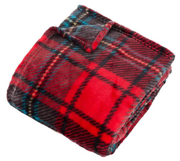 Plaid BRODY Rouge - Textile - 230 x 1 x 180 cm