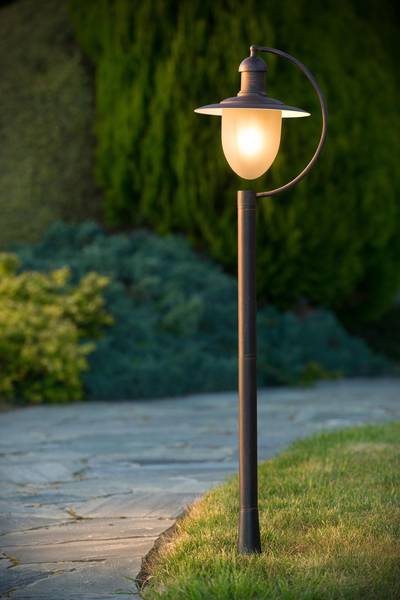 Lanterne / lampadaire exterieur ARUBA Marron - Acier - 25 x 110 x 29 cm