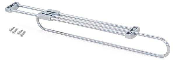Auszieh-Kleiderlift Self Silber - Metall - 6 x 6 x 38 cm