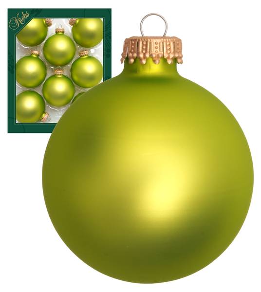 Weihnachtskugeln uni 8er-Set Glas - 7 x 7 x 7 cm