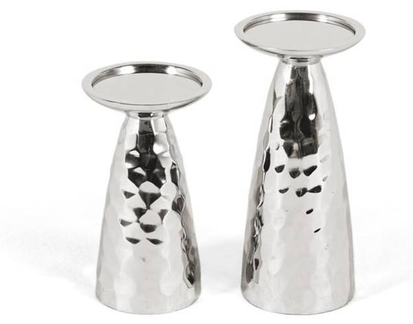 Kerzenhalter 17316 Grau - Metall - 25 x 28 x 13 cm