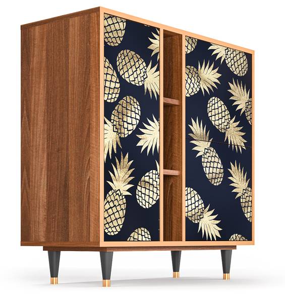 Sideboard BS5 Walnuss Braun - Holzwerkstoff - 94 x 96 x 41 cm