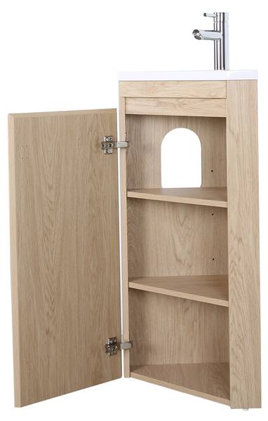 Badmöbel-Set SORRENTO 4-teilig Braun - Holzwerkstoff - 35 x 88 x 35 cm