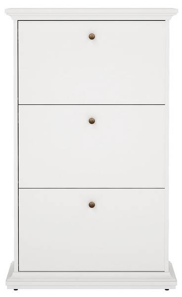 Schuhschrank Venedig Weiß - Holz teilmassiv - 78 x 128 x 28 cm