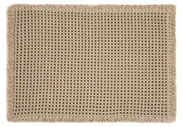 Badteppich VAFFEL Beige - Textil - 40 x 2 x 60 cm