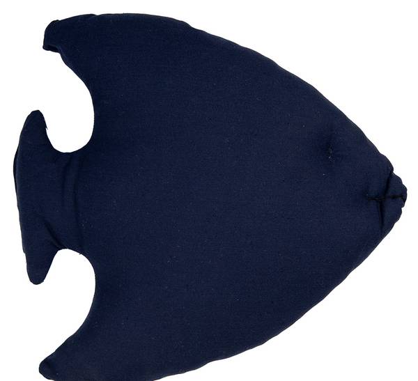 Dekokissen Fisch Galit Weiß - Kunststoff - 45 x 11 x 40 cm