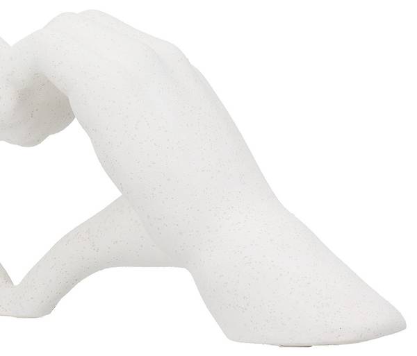 Dekofigur Herzensverbunden Weiß - Keramik - 31 x 11 x 7 cm