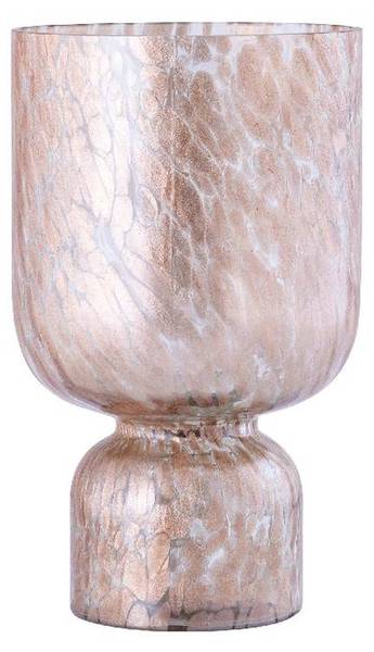 Teelichthalter Rishi Pink - Glas - 18 x 30 x 18 cm