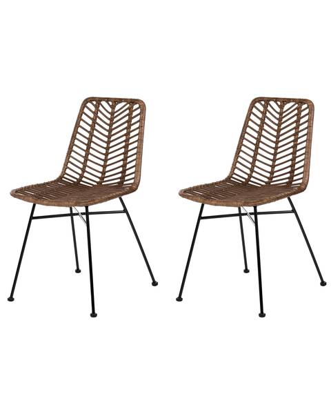 Chaise de salle à manger DILLEY Noir - Marron