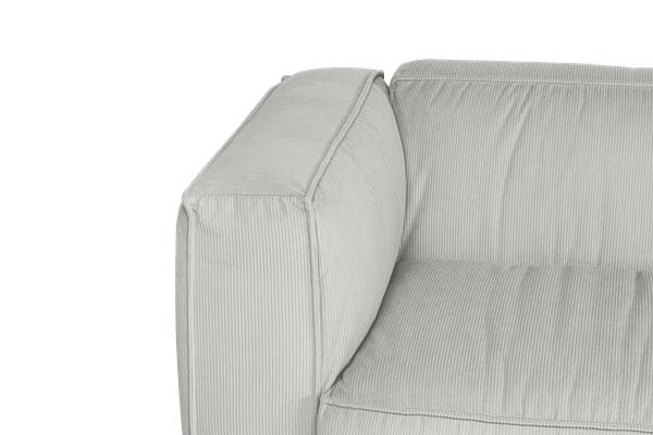 2-Sitzer-Sofa LOBI Grau - Cord - Polyester - 98 x 74 x 199 cm