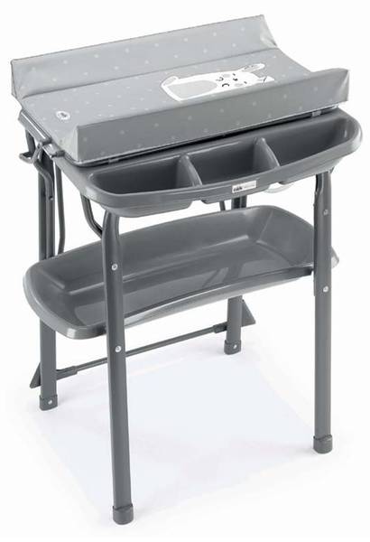 CAM Wickeltisch mit Badewanne Aqua Spa Grau