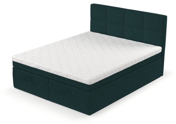 Boxspringbett TESSA mit Stauraum Riva Grün - Liegefläche Breite: 180 cm