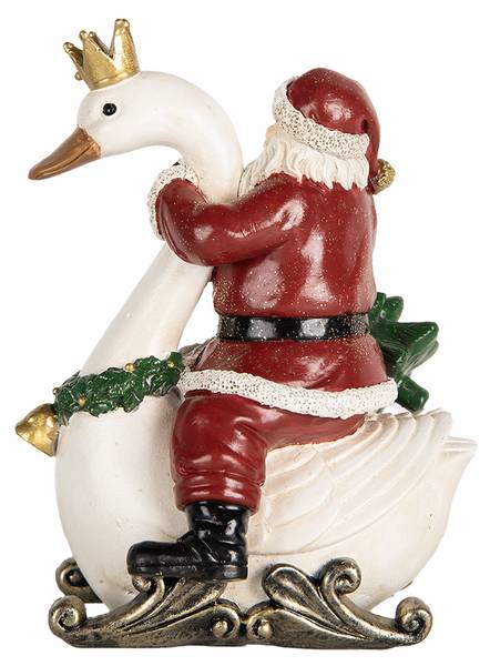 Decoratie Kerstman Xmas&Incent rood - kunststof - 10 x 16 x 13 cm