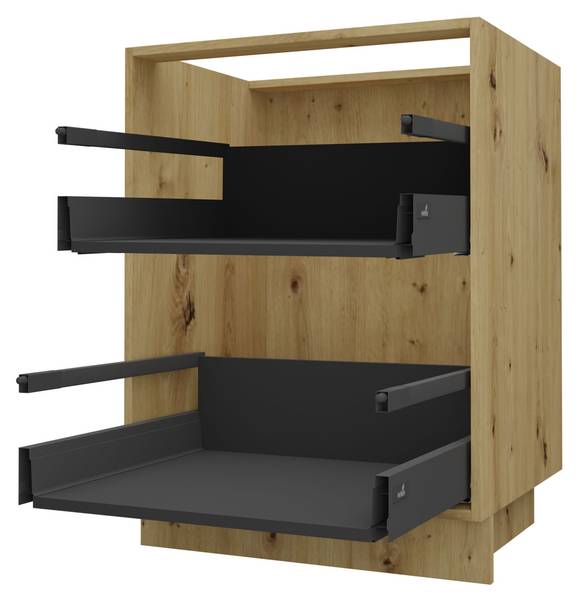 Schubladenunterschrank SALO D2 80 Braun - Grün - Eiche Dekor