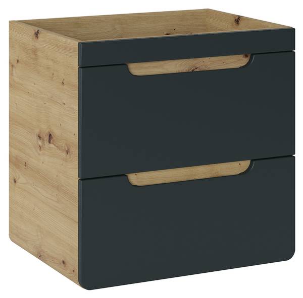 Waschbeckenunterschrank ARUBA Schwarz - Holzwerkstoff - 60 x 59 x 46 cm