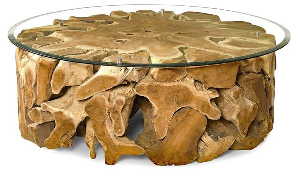 Couchtisch Elements Braun - Massivholz - 100 x 45 x 100 cm