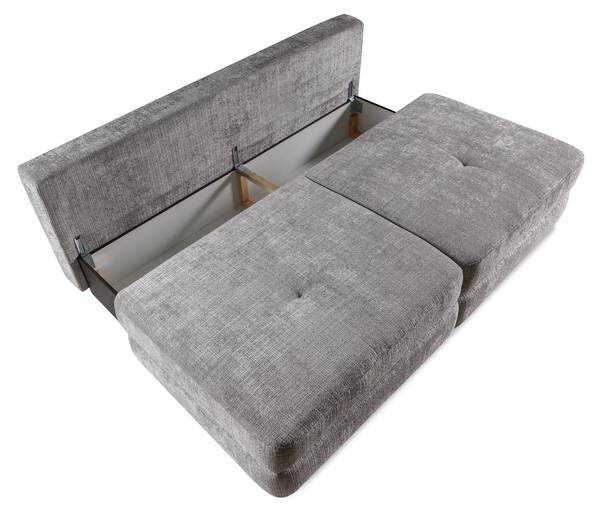 Sofa RAMARO Grau - Holzwerkstoff - 214 x 93 x 118 cm