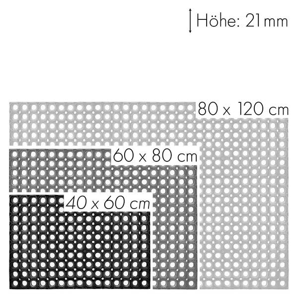 Fußmatte Quadro Schwarz
