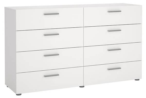 Ladekast Pepe wit - deels massief hout - 140 x 82 x 40 cm