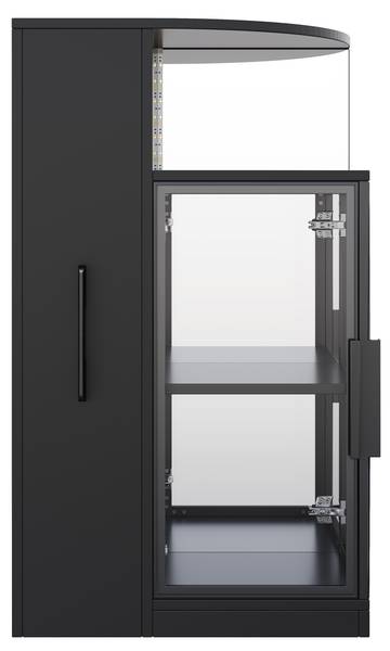 Vitrine JZGLS40 Ⅲ Schwarz - Holzwerkstoff - 64 x 112 x 42 cm