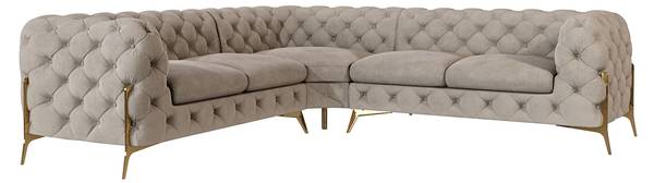 Chesterfield Ecksofa Ashley Creme