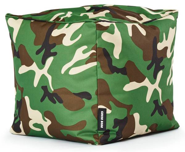 Sitzsack-Hocker Pouf "Cube" 40x40x40cm Multicolor - Taupe