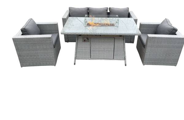 Gartenmöbel Sets Im Freien L(4er-Set) Grau - Webstoff