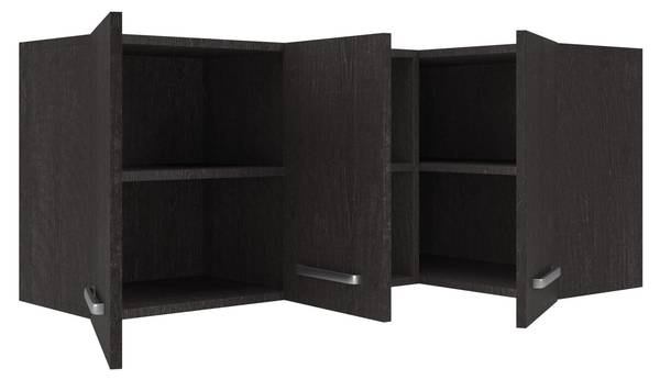 Küchenoberschrank Modul O11 Schwarz - Holzwerkstoff - 70 x 53 x 115 cm