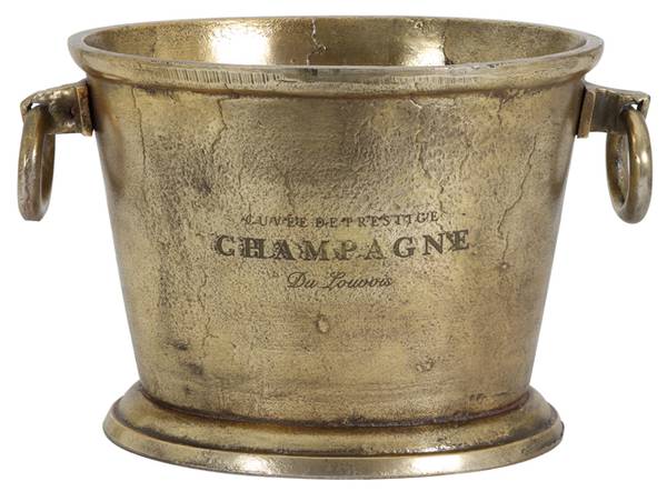 Champagnerkühler CRISTAL Braun - Metall - 25 x 25 x 39 cm