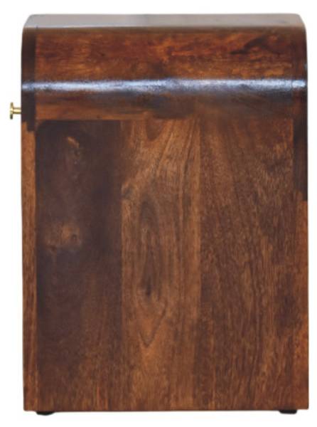 Table de nuit Darcy Marron - Manguier - Laiton - 30 x 40 x 30 cm