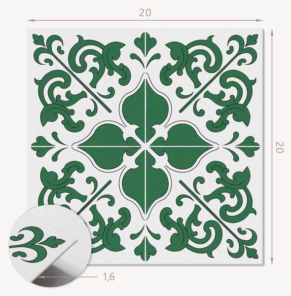 Vinylfliese PflanzOrna 20er-Set 20 x 20 cm